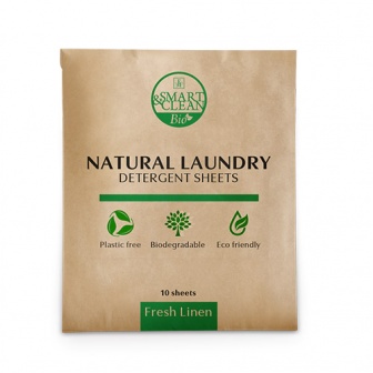 Hojas de Detergente para la Colada Fresh Linen (10 Unidades) - Smart&Clean Bio 