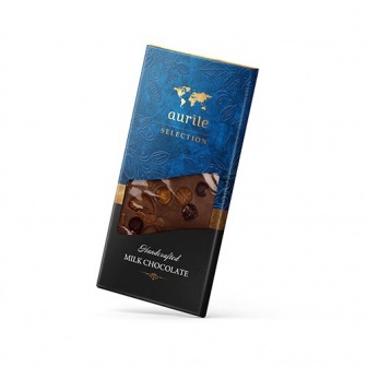 Chocolate de Leche con Mezcla de Frutos Secos y Grosellas (100g) - Aurile Selection