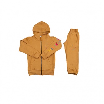 Chaqueta con Capucha + Pantalón de Chándal MOSTAZA 7-8 años MINIKLOVA