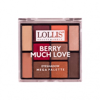 Paleta de Sombras Berry Much Love 10 Cores 01 20 g LOLLIS